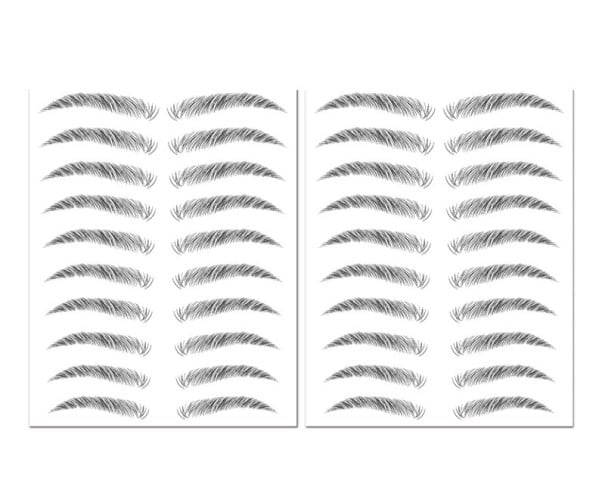 Bezpečné voděodolné tetovanie na obočie 10 párů 21 x 14,8 cm v odtieňoch čiernej pre ženy aj mužov s rôznymi tvarmi podľa preferencie 3