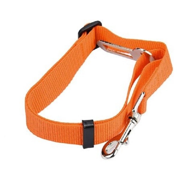 Bezpečnostní pás pro psa do auta oranžová