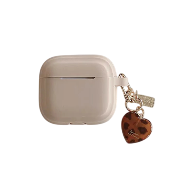 Bezpečnostní silikonové pouzdro na AirPods 3 s přívěskem Ochranný kryt na sluchátka proti poškrábání a nárazům khaki
