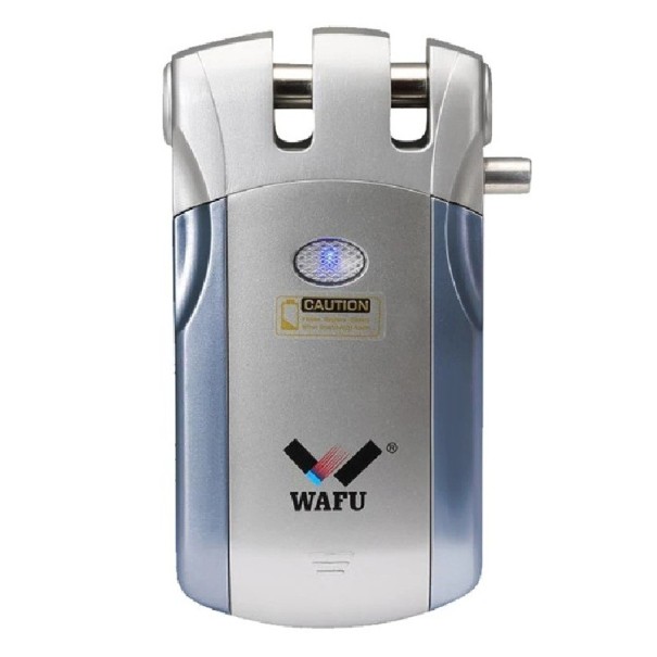 Bezpečnostní zámek WAFU na dveře s dálkovým ovládáním 155 x 96 x 80 mm nerezová ocel elektronické zamykání pro domácnost modrá