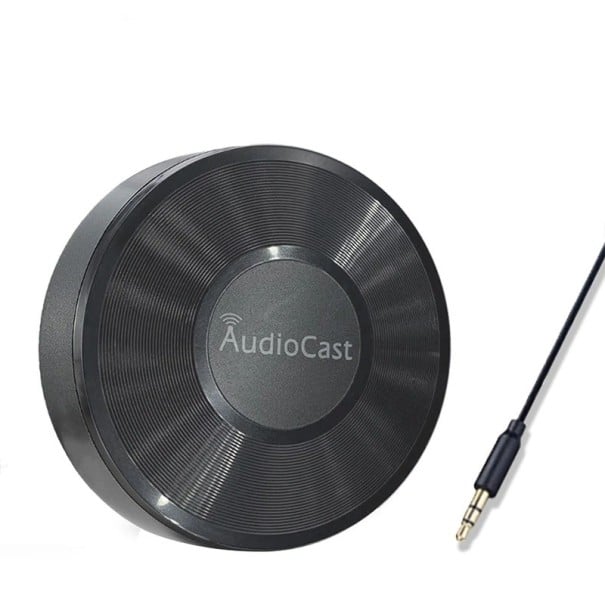 Bezprzewodowy odbiornik audio WiFi do głośników Streaming muzyki w sieci 2,4 GHz Złącze 3,5 mm jack Regulacja głośności Funkcja budzika 1