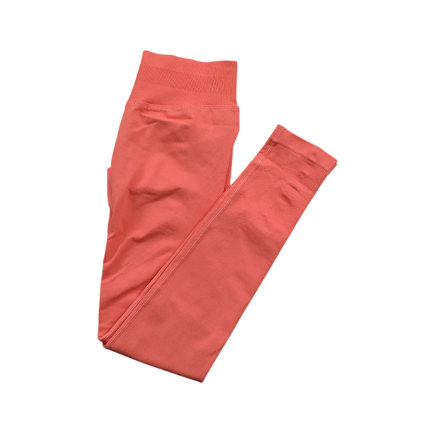 Bezszwowe damskie legginsy do jogi z niskim stanem, rozciągliwe spodnie sportowe na siłownię, obcisłe, elastyczne legginsy fitness pomarańczowy S