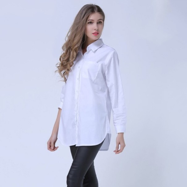 Biała koszula damska - ponadgabarytowa 3XL