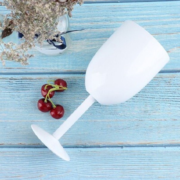 Bicchiere in acciaio inox con coperchio bianco