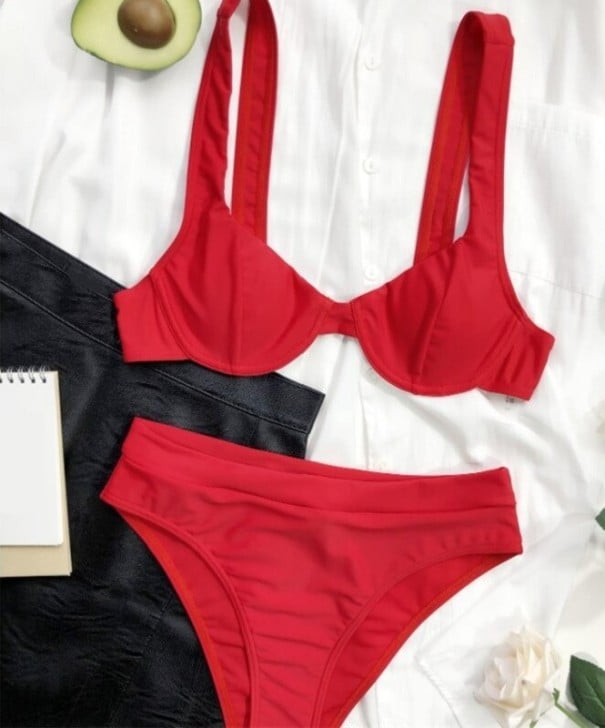 Bikini da Donna P1253 rosso S