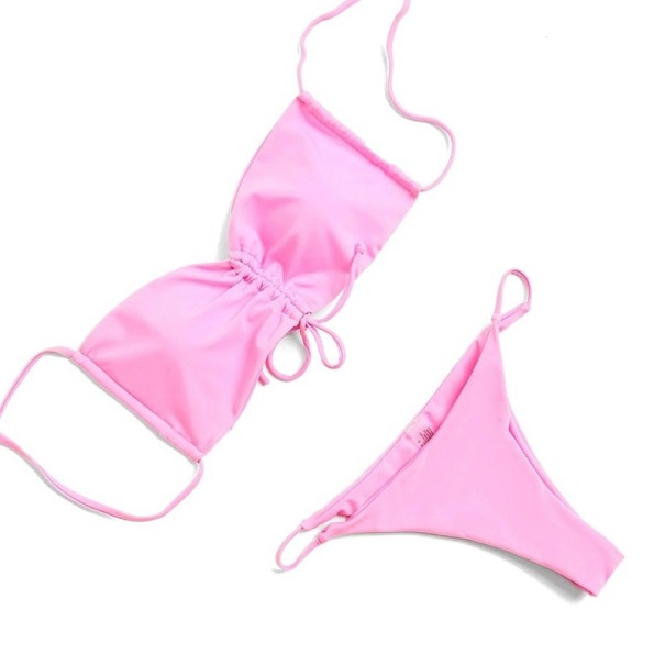 Bikini damskie P1020 różowy S