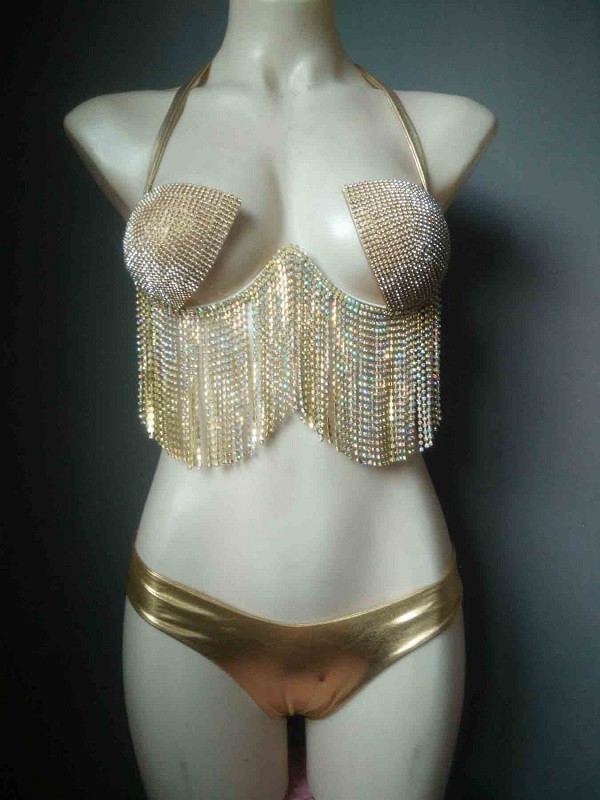 Bikini damskie P1075 złoto M