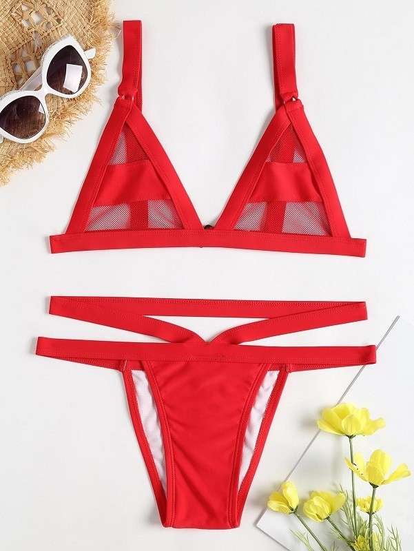 Bikini damskie P1319 czerwony S