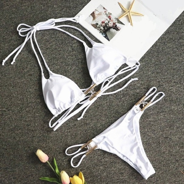 Bikini damskie P254 biały S
