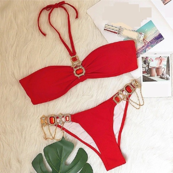 Bikini damskie P300 czerwony M