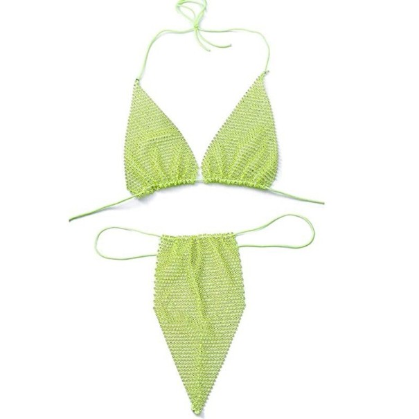 Bikini damskie P632 neonowa zieleń