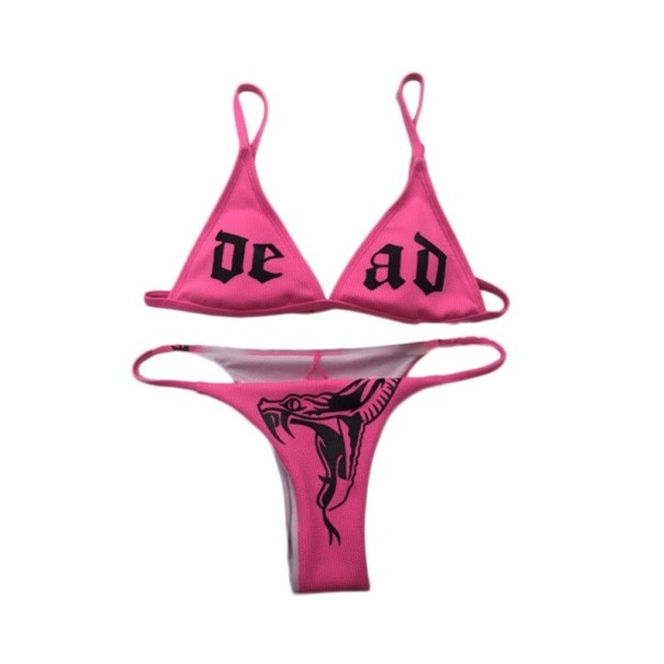 Bikini damskie P774 ciemny róż L