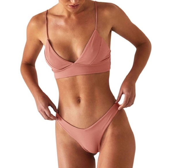 Bikini damskie P798 różowy M