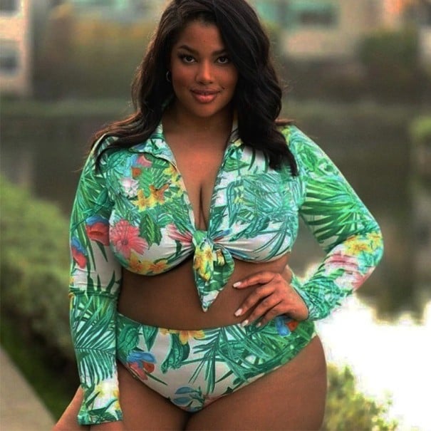 Bikini de damă cu mâneci lungi P727 XL