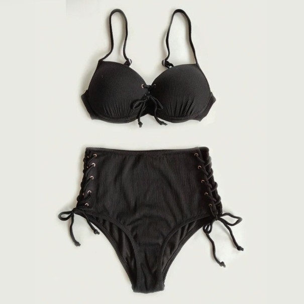 Bikini de damă cu șiret P620 negru M