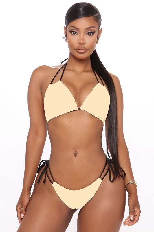 Bikini de damă P1286 bej XXL