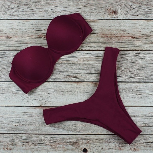 Bikini de damă P247 burgundy L