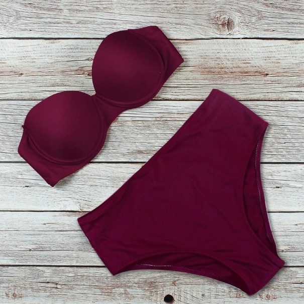 Bikini de damă P249 burgundy M