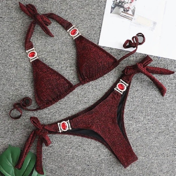Bikini de damă P297 burgundy XS