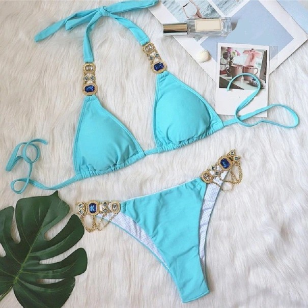 Bikini de damă P298 albastru deschis M