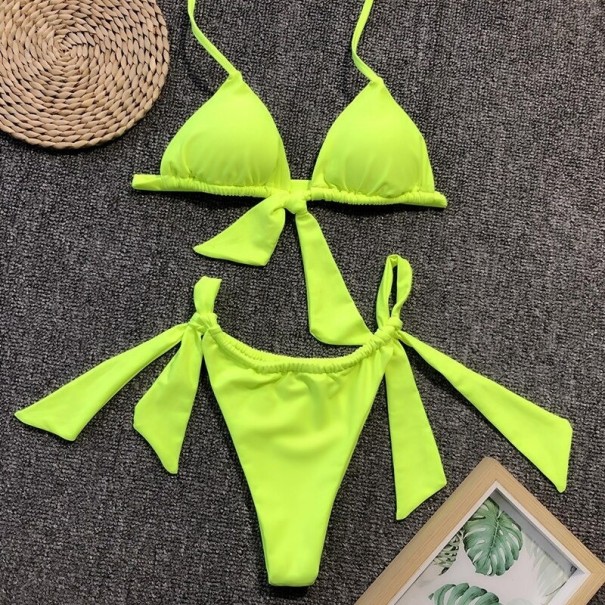 Bikini de damă P383 verde neon S