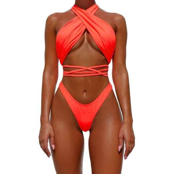 Bikini de damă P419 roșu deschis L