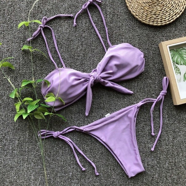 Bikini de damă P448 violet deschis M