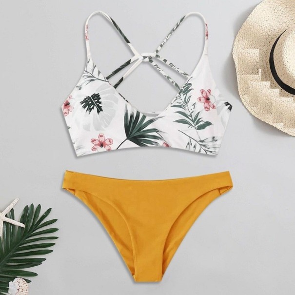Bikini de damă P483 galben închis L