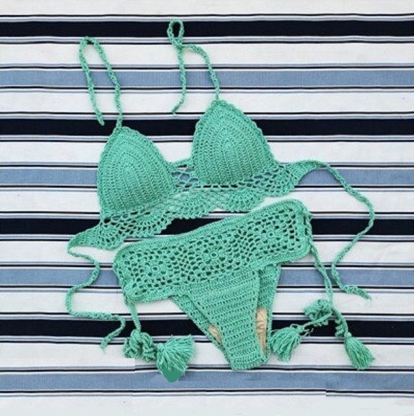 Bikini de damă P521 verde M