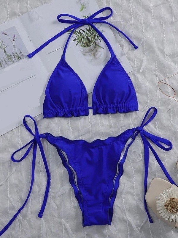 Bikini de damă P537 albastru M