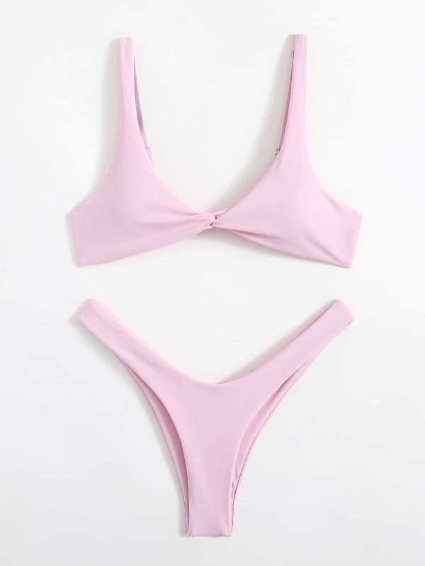 Bikini de damă P553 roz deschis L