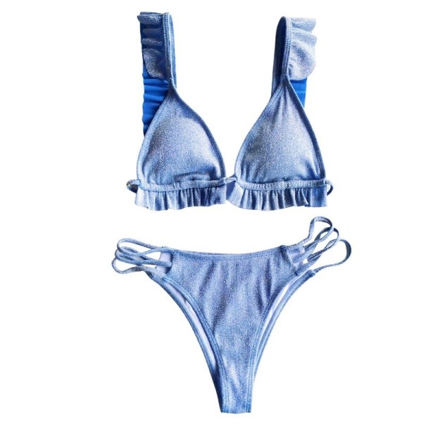 Bikini de damă P714 albastru M