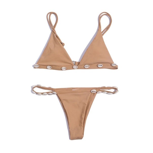 Bikini de mujer P1276 marrón claro S