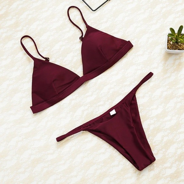 Bikini de mujer P246 burdeos L