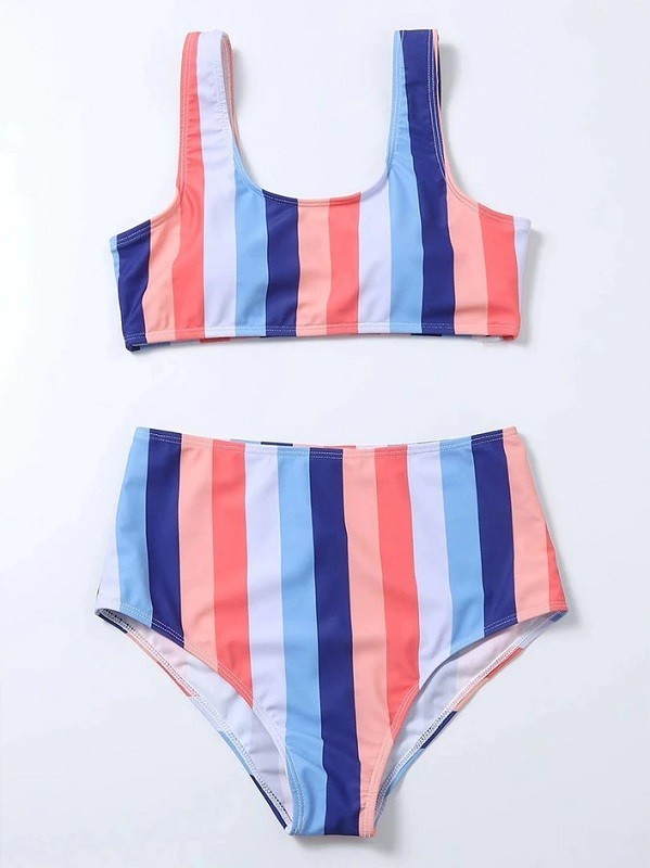 Bikini de rayas para mujer XS 2 Bikini de rayas para mujer XS 2