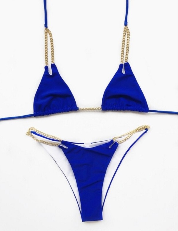 Bikini Femme P308 bleu foncé M