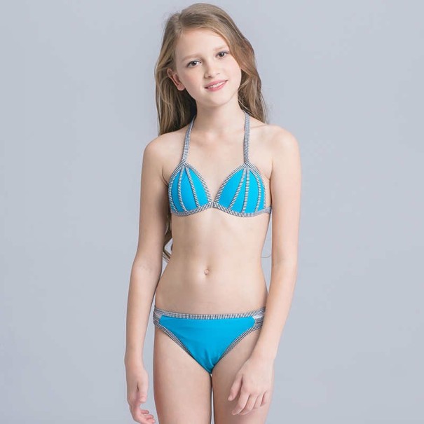 Bikini stilat pentru fată - Albastru 8