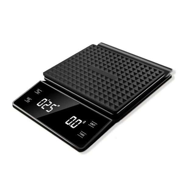 Bilancia da cucina digitale per caffè 3× AAA batterie con tappetino in silicone strutturato rimovibile protezione dal calore bilancia precisa 1