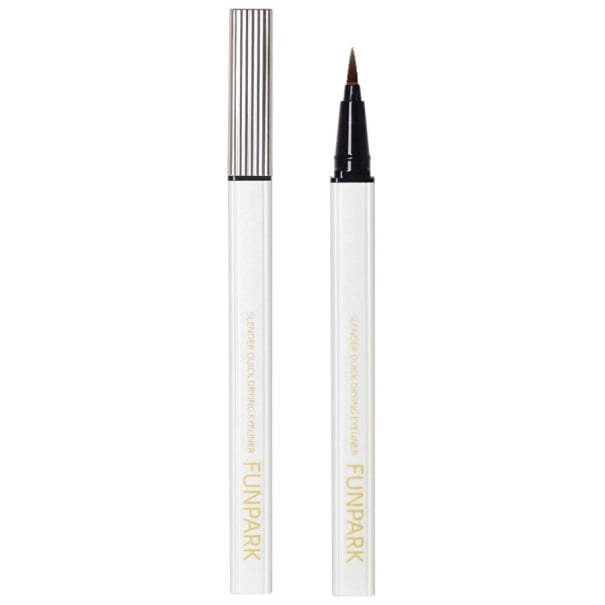 Bílé voděodolné tekuté oční linky 13 x 1 cm s tenkým štětcem dlouhotrvající a nesmazatelné pro výrazný a precizní make-up očí 1
