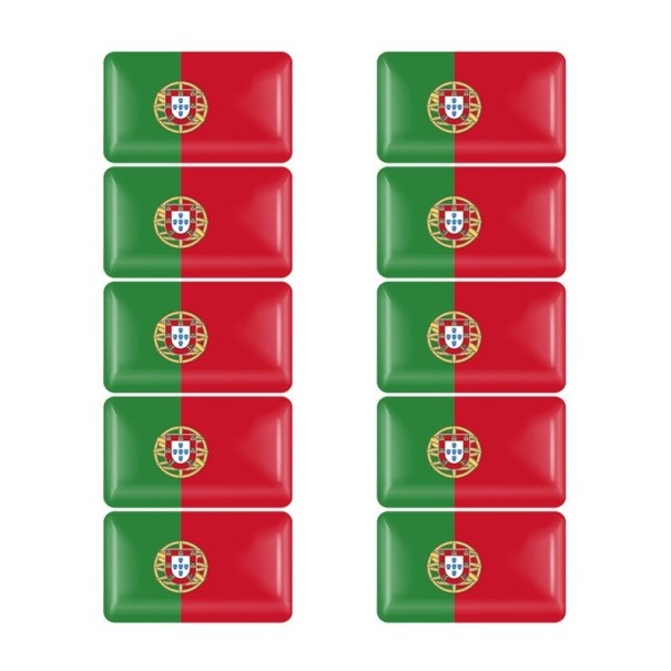Bilklistermærker flag Portugal 10 stk. 1
