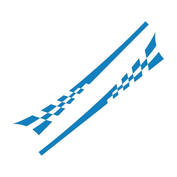 Bilklistermärken racing stripes 2 st 1