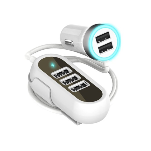 Billaddare 5 USB-portar vit