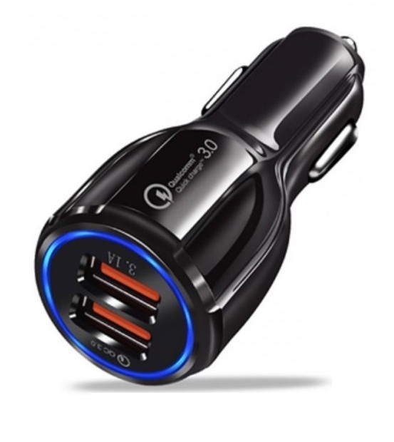 Biloplader 2x USB sort