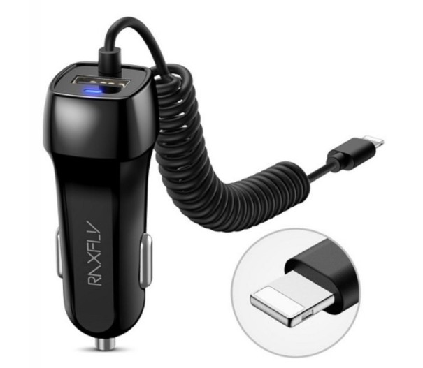 Biloplader med USB-C-kabel, Micro USB, iPhone til iPhone