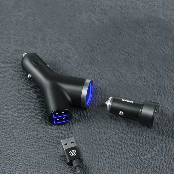 Bilsplitter Dobbelt USB / cigarettænder 1
