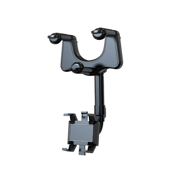 Biltelefonholder til bakspejl justerbar ABS mobiltelefonholder 3-7 tommer 360° roterbar universel kompatibilitet 1