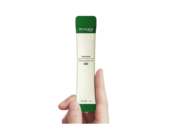BIOAQUA Mascarilla hidratante para dormir con colágeno, iluminadora, reafirmante, regeneradora y nutritiva para el cuidado de la piel, 30 unidades 1