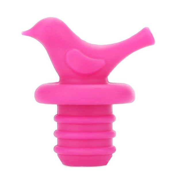 Bird-Shaped Wine Stopper dark pink