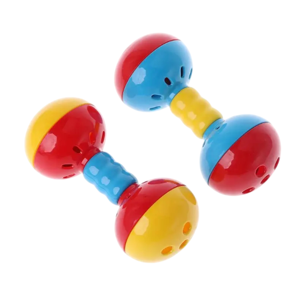 Bird Toy with Double Balls 10x4 cm Plastic Interactive for Cage for Pecking Playing and Activity 1