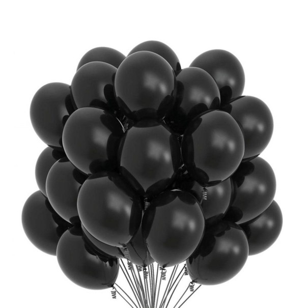 Birthday Balloons 25 cm 10 pcs T820 black